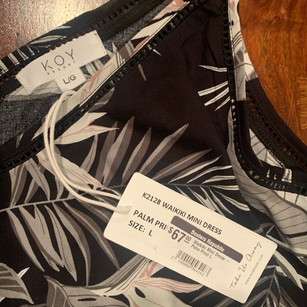 K.O.Y. Waikiki Mini Dress - Black and White